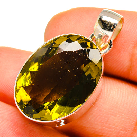 Olive Quartz Pendants handcrafted by Ana Silver Co - PD9908
