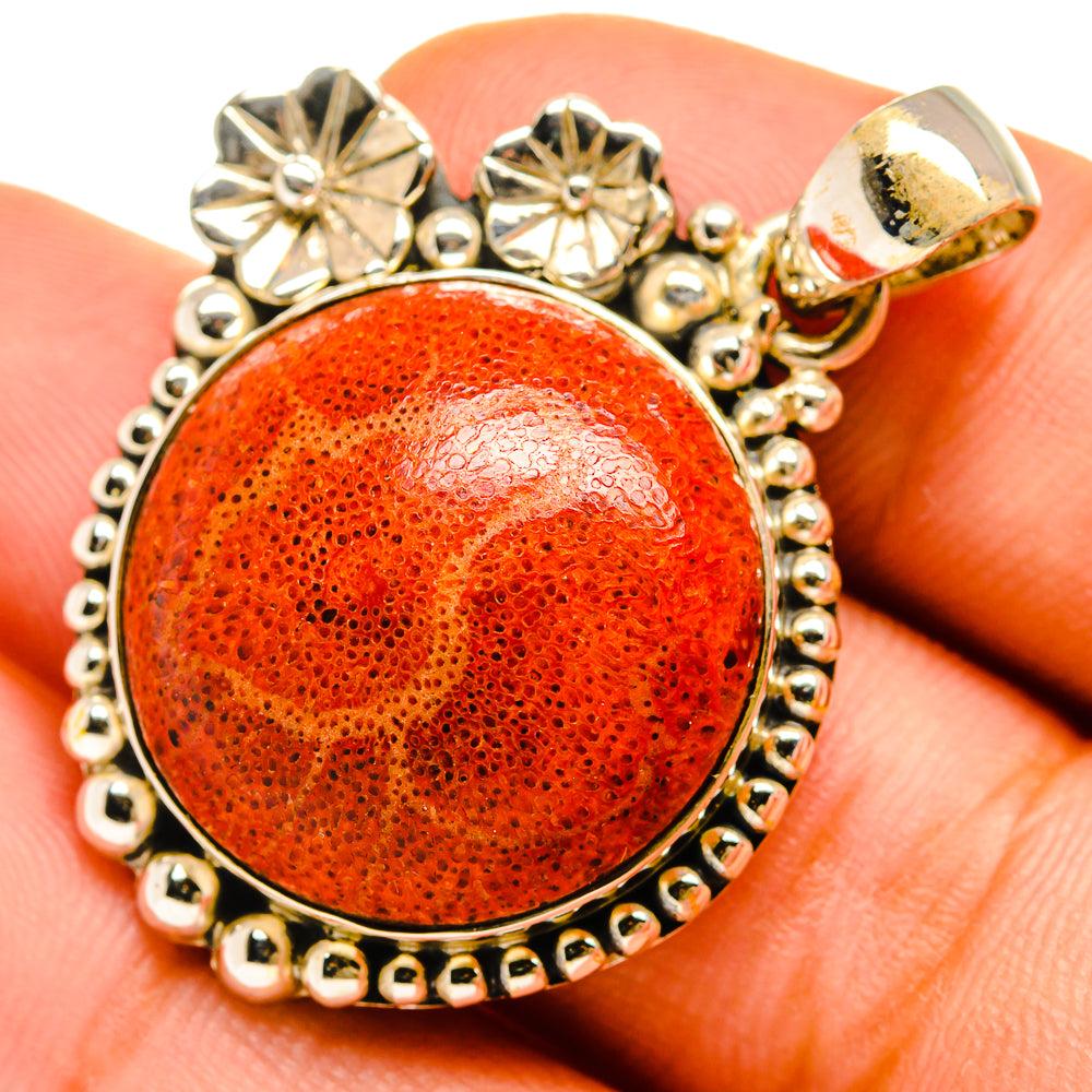 Sponge Coral Pendants handcrafted by Ana Silver Co - PD9911