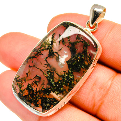 Green Moss Agate Pendants handcrafted by Ana Silver Co - PD9921