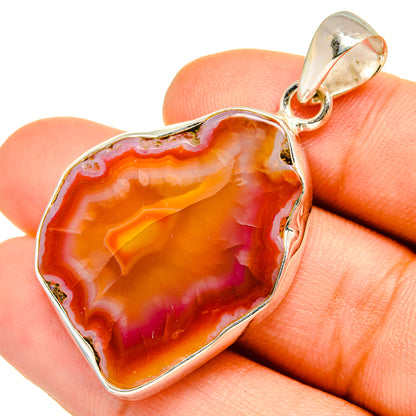 Orange Geode Slice Pendants handcrafted by Ana Silver Co - PD9923