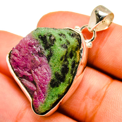 Ruby Zoisite Pendants handcrafted by Ana Silver Co - PD9924