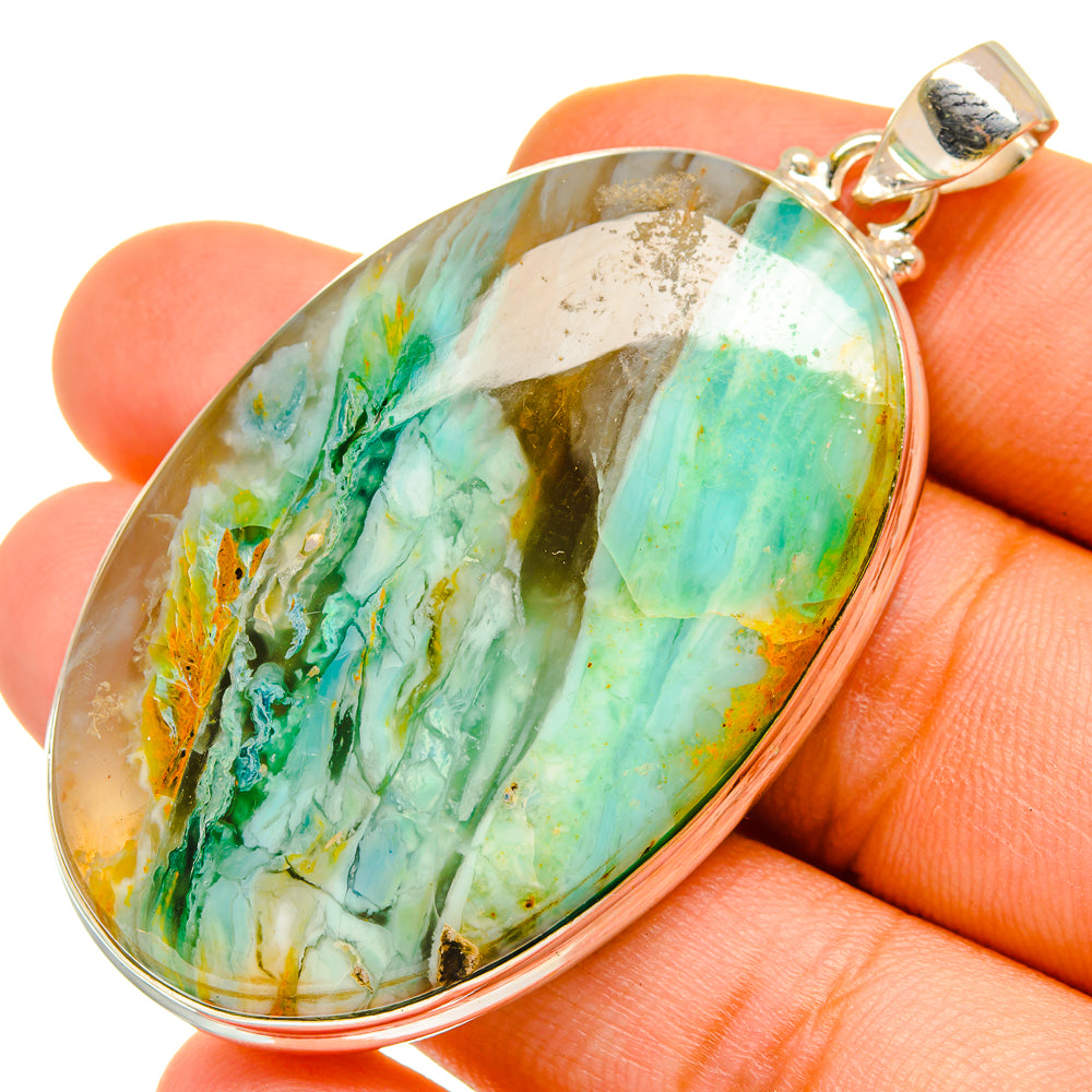 Peruvian Opal Pendants handcrafted by Ana Silver Co - PD9930