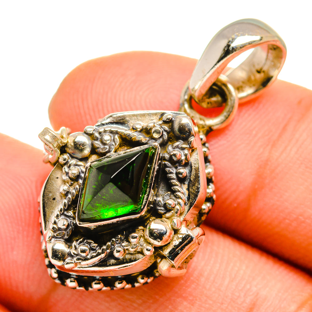 Green Tourmaline Pendants handcrafted by Ana Silver Co - PD9941