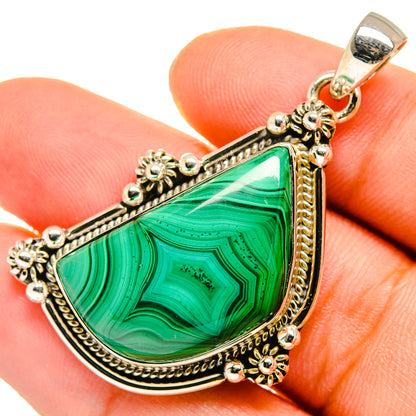 Malachite Pendants handcrafted by Ana Silver Co - PD9956