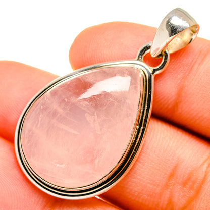 Rose Quartz Pendants handcrafted by Ana Silver Co - PD9967