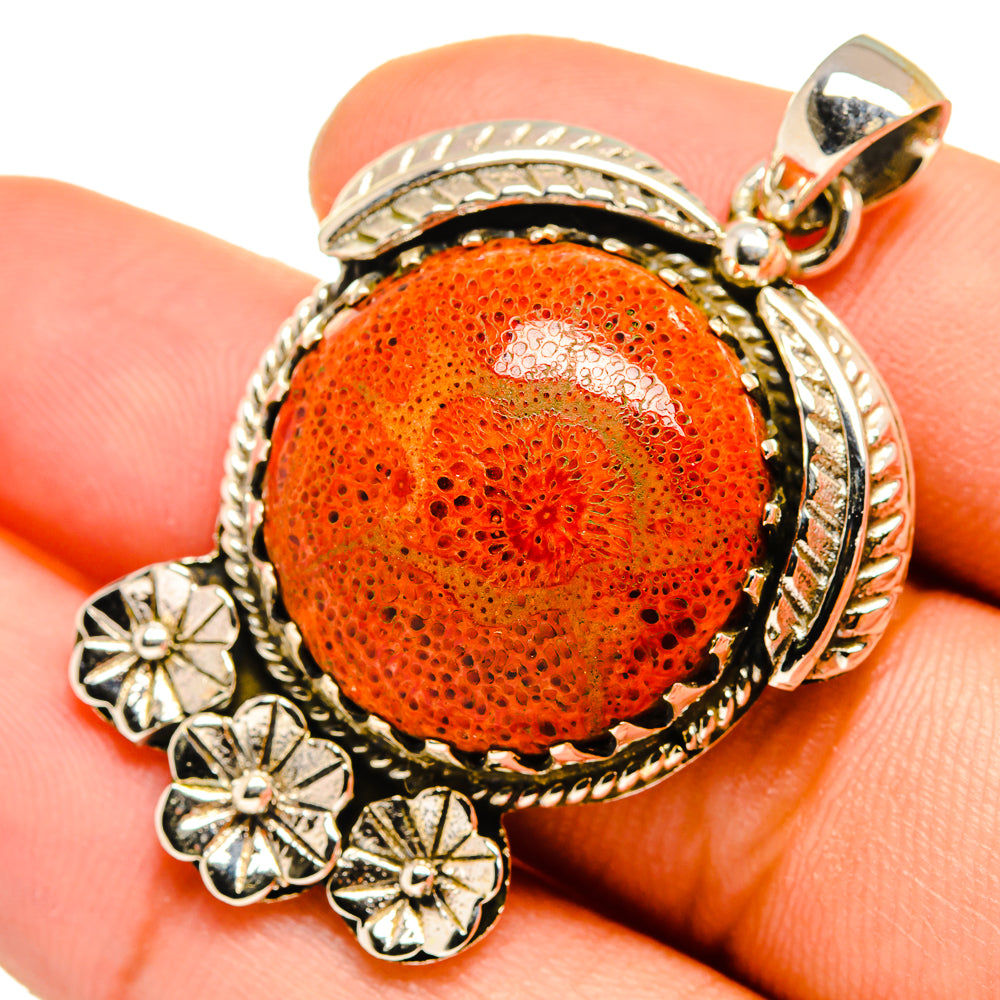 Sponge Coral Pendants handcrafted by Ana Silver Co - PD9979