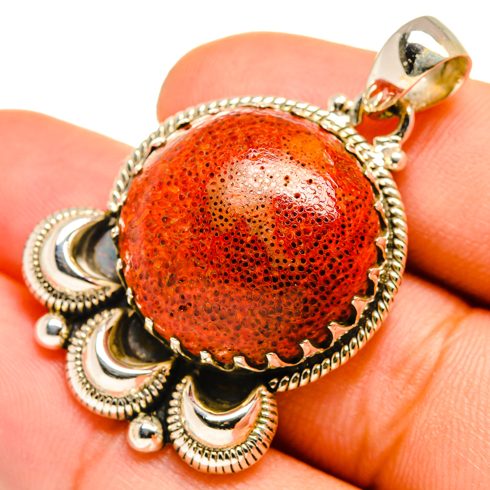 Sponge Coral Pendants handcrafted by Ana Silver Co - PD9982