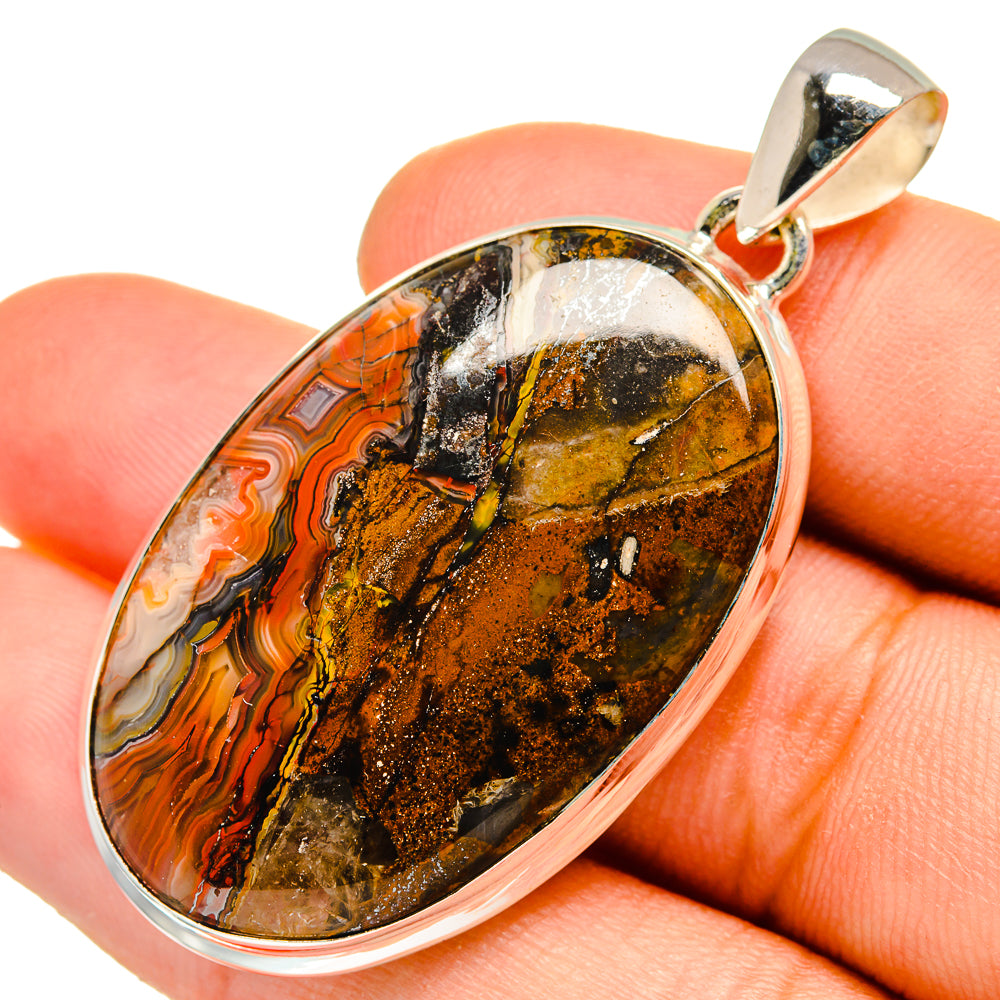 Moroccan Agate Pendants handcrafted by Ana Silver Co - PD9989