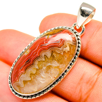 Crazy Lace Agate Pendants handcrafted by Ana Silver Co - PD9990