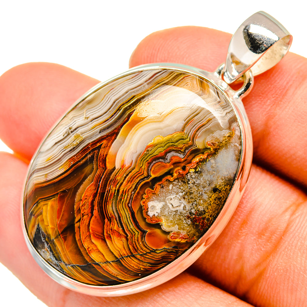 Laguna Lace Agate Pendants handcrafted by Ana Silver Co - PD9995