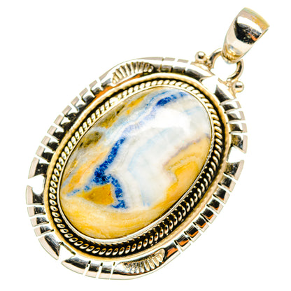 Blue Scheelite Pendants handcrafted by Ana Silver Co - PD10017
