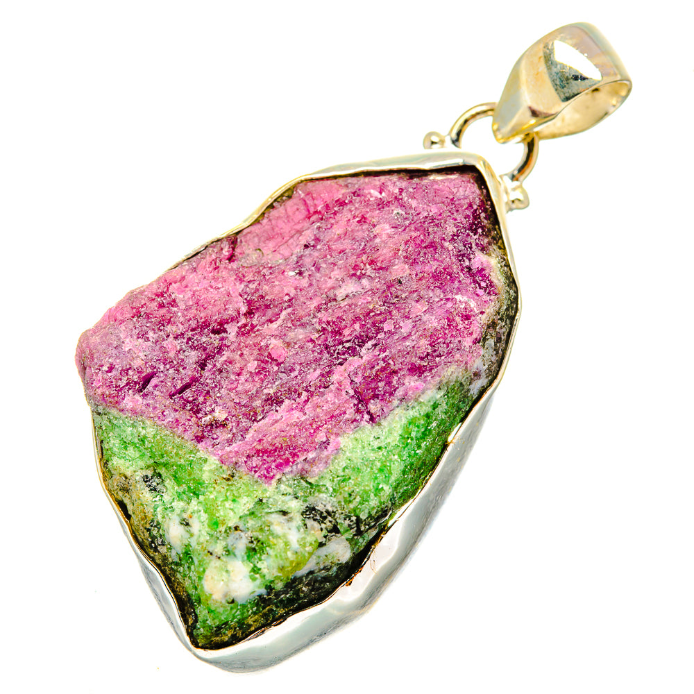 Ruby Zoisite Pendants handcrafted by Ana Silver Co - PD10028
