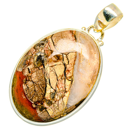 Mushroom Rhyolite Pendants handcrafted by Ana Silver Co - PD10038