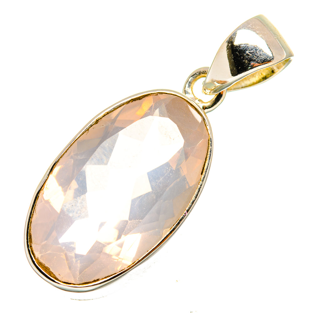 Rose Quartz Pendants handcrafted by Ana Silver Co - PD10059