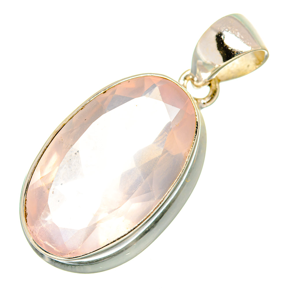 Rose Quartz Pendants handcrafted by Ana Silver Co - PD10060