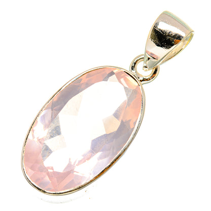 Rose Quartz Pendants handcrafted by Ana Silver Co - PD10061