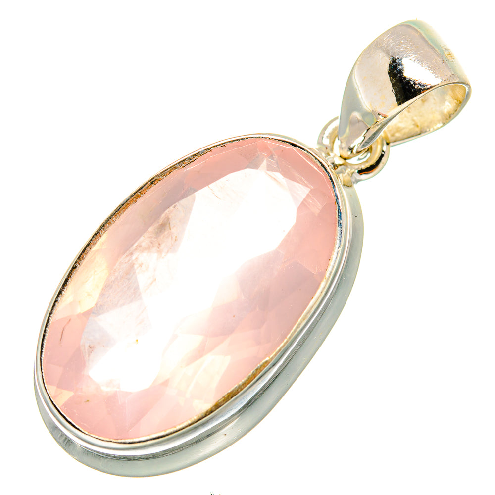 Rose Quartz Pendants handcrafted by Ana Silver Co - PD10064
