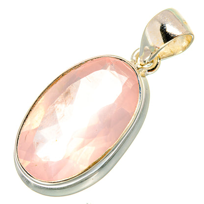 Rose Quartz Pendants handcrafted by Ana Silver Co - PD10064