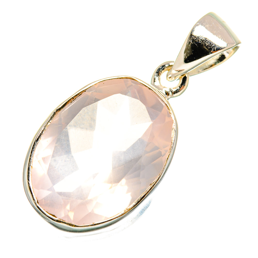 Rose Quartz Pendants handcrafted by Ana Silver Co - PD10066