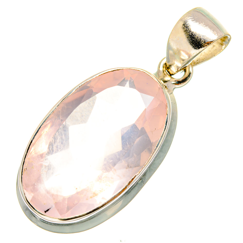 Rose Quartz Pendants handcrafted by Ana Silver Co - PD10067