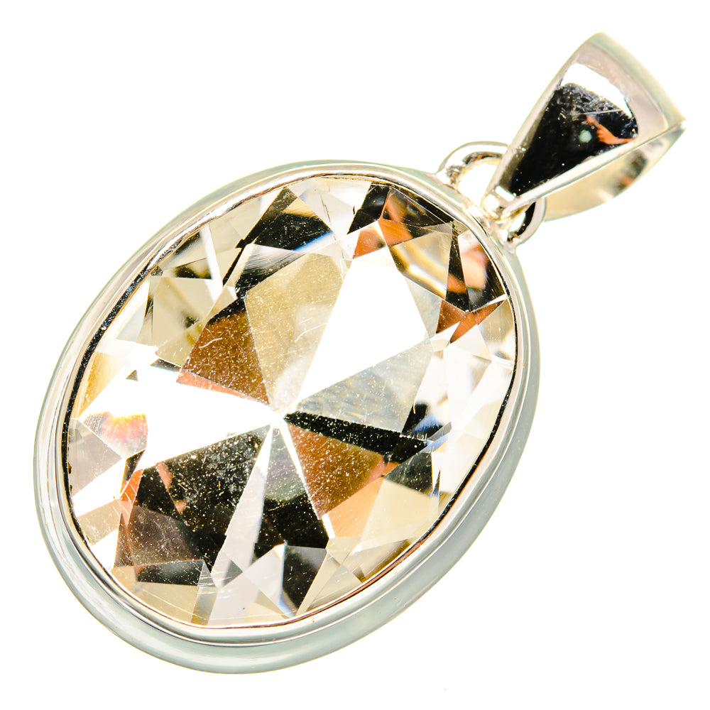 White Quartz Pendants handcrafted by Ana Silver Co - PD10076
