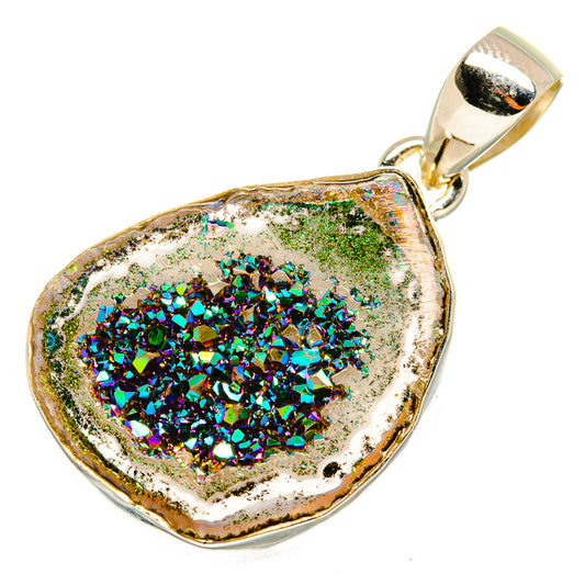 Titanium Druzy Pendants handcrafted by Ana Silver Co - PD10086