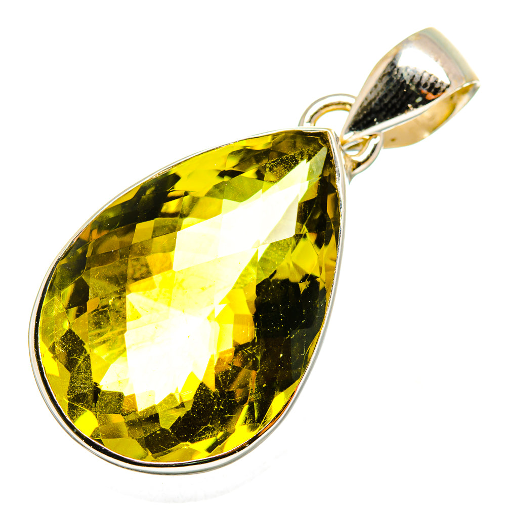 Olive Quartz Pendants handcrafted by Ana Silver Co - PD10102
