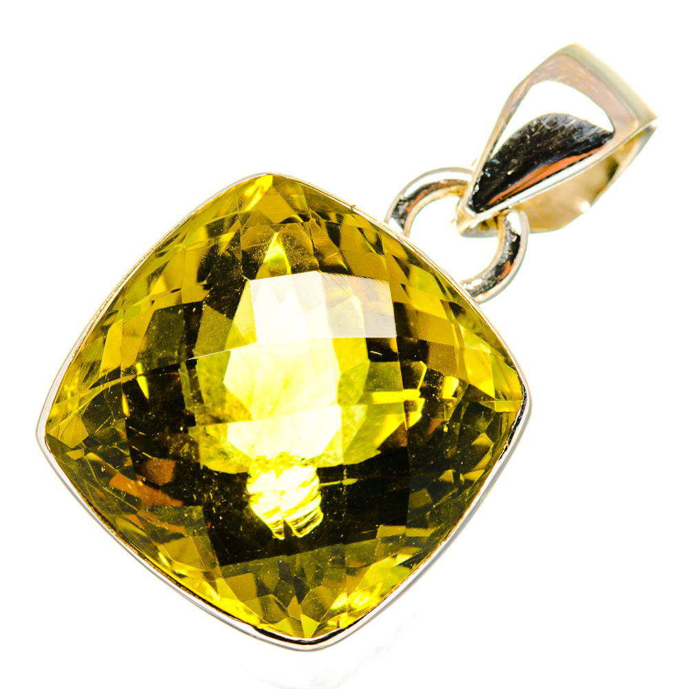 Olive Quartz Pendants handcrafted by Ana Silver Co - PD10104