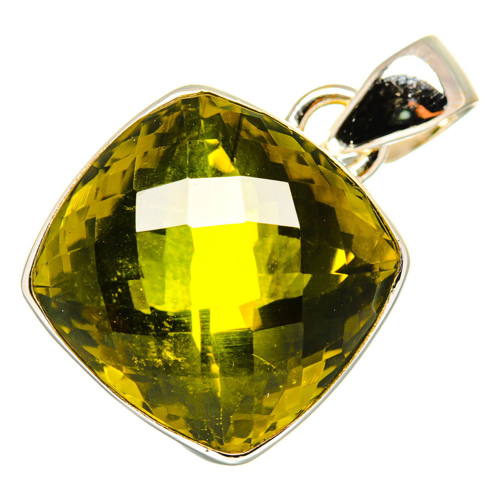 Olive Quartz Pendants handcrafted by Ana Silver Co - PD10105