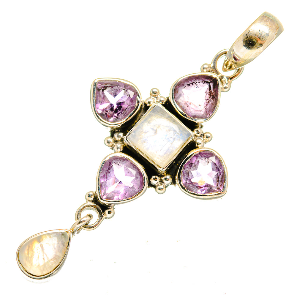 Rainbow Moonstone Pendants handcrafted by Ana Silver Co - PD10108