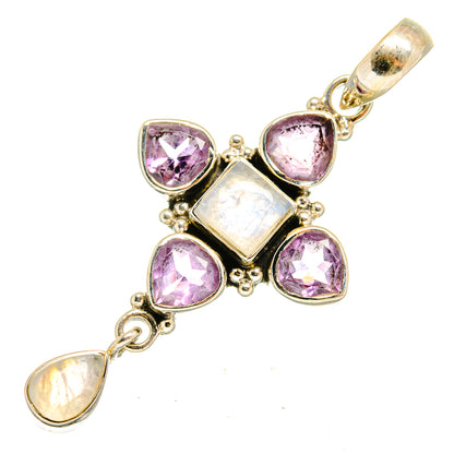 Rainbow Moonstone Pendants handcrafted by Ana Silver Co - PD10108