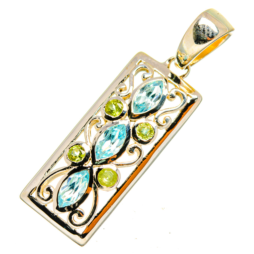 Blue Topaz Pendants handcrafted by Ana Silver Co - PD10119
