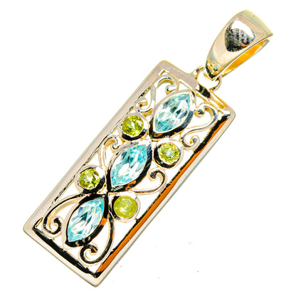 Blue Topaz Pendants handcrafted by Ana Silver Co - PD10119