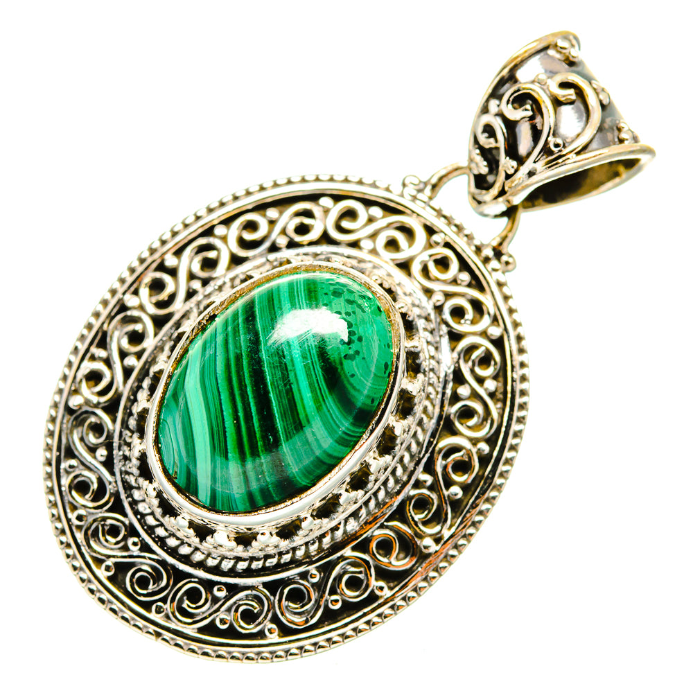 Malachite Pendants handcrafted by Ana Silver Co - PD10120
