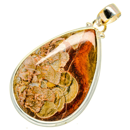 Mushroom Rhyolite Pendants handcrafted by Ana Silver Co - PD10130