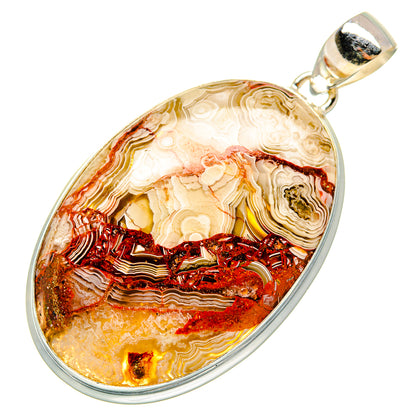 Crazy Lace Agate Pendants handcrafted by Ana Silver Co - PD10134