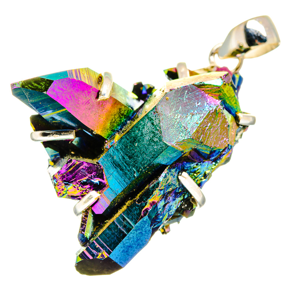 Titanium Sunshine Druzy Pendants handcrafted by Ana Silver Co - PD10155