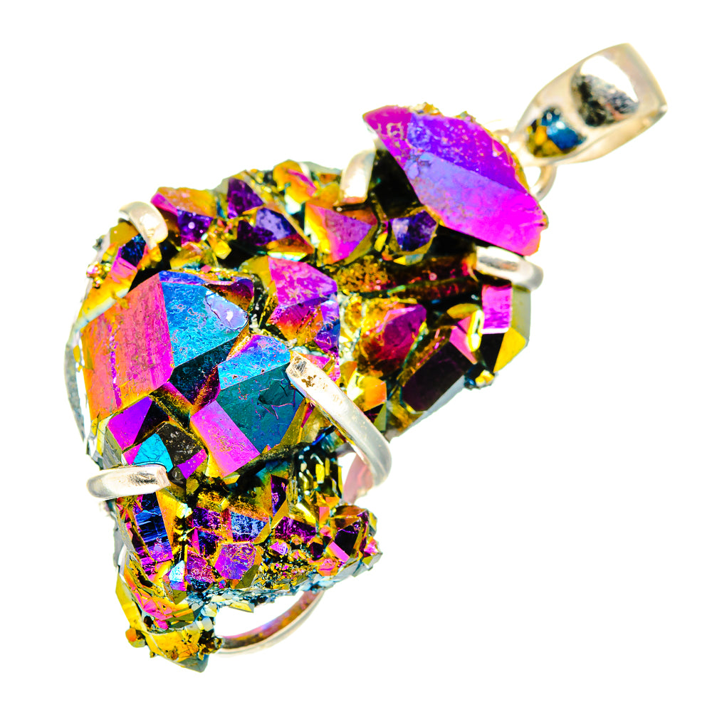 Titanium Sunshine Druzy Pendants handcrafted by Ana Silver Co - PD10158