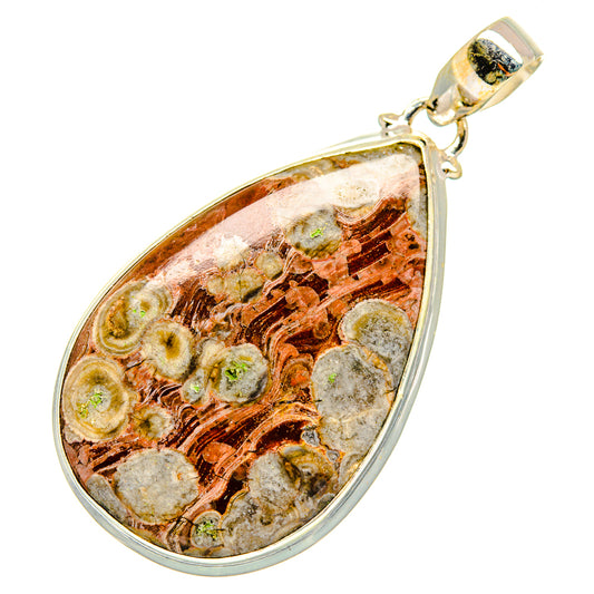 Mushroom Rhyolite Pendants handcrafted by Ana Silver Co - PD10164