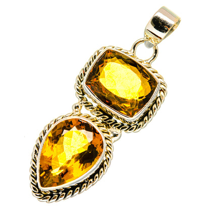 Mandarin Citrine Pendants handcrafted by Ana Silver Co - PD10172