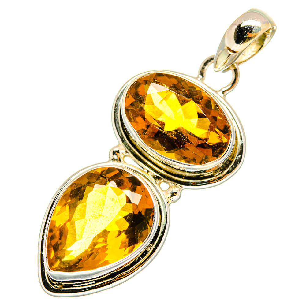 Mandarin Citrine Pendants handcrafted by Ana Silver Co - PD10173