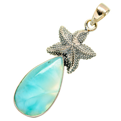Larimar Starfish Pendants handcrafted by Ana Silver Co - PD10176