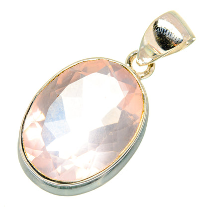 Rose Quartz Pendants handcrafted by Ana Silver Co - PD10181