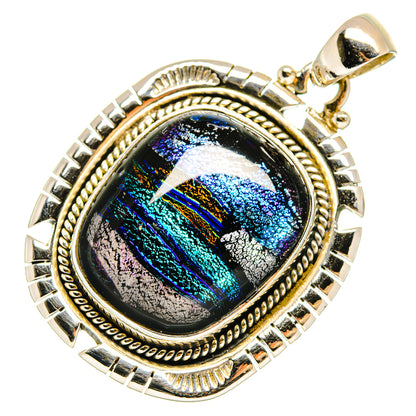 Dichroic Glass Pendants handcrafted by Ana Silver Co - PD10191