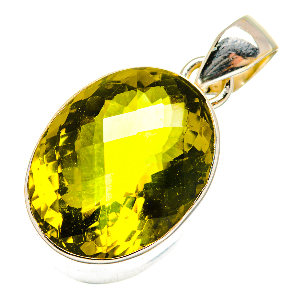 Olive Quartz Pendants handcrafted by Ana Silver Co - PD10195