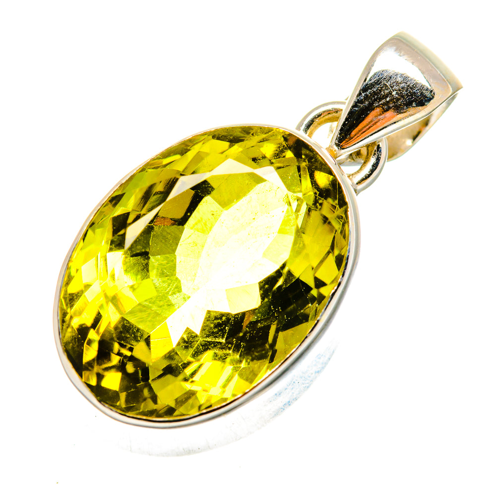 Olive Quartz Pendants handcrafted by Ana Silver Co - PD10197