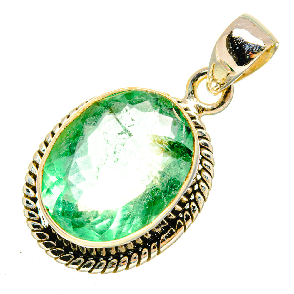 Green Fluorite Pendants handcrafted by Ana Silver Co - PD10198