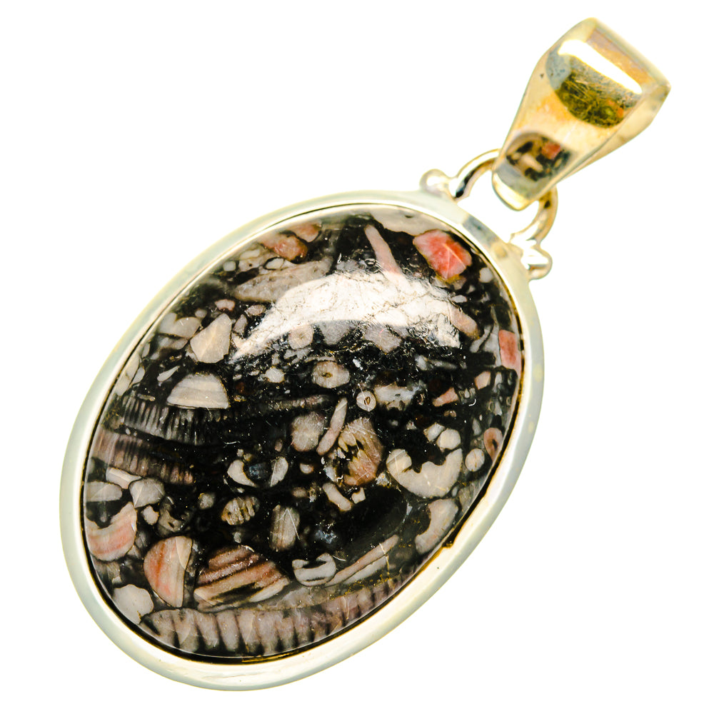 Crinoid Fossil Pendants handcrafted by Ana Silver Co - PD10202