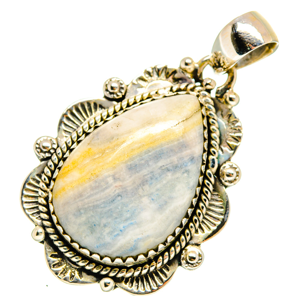 Blue Scheelite Pendants handcrafted by Ana Silver Co - PD10204