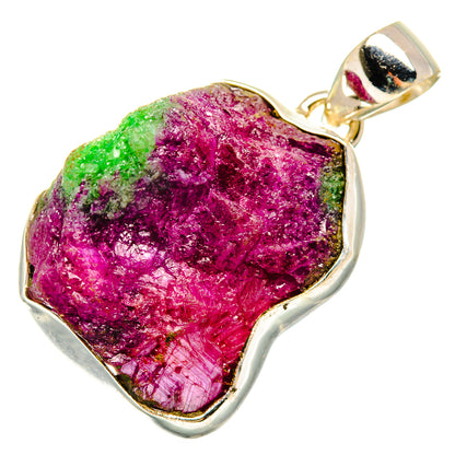 Ruby Zoisite Pendants handcrafted by Ana Silver Co - PD10215